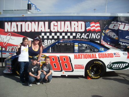 Me and the kids.. Brad's fave driver.. Dale Jr