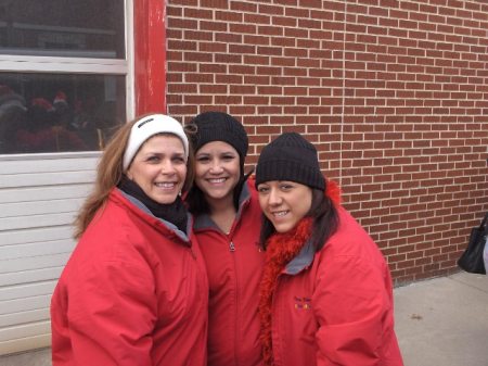 Me and my chicas at our Christmas parade