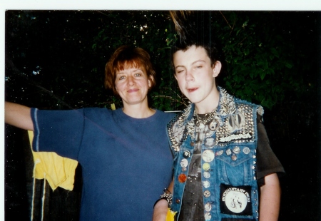 My Cousin with the punk kid circa 1995