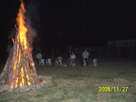 Thanksgiving bonfire