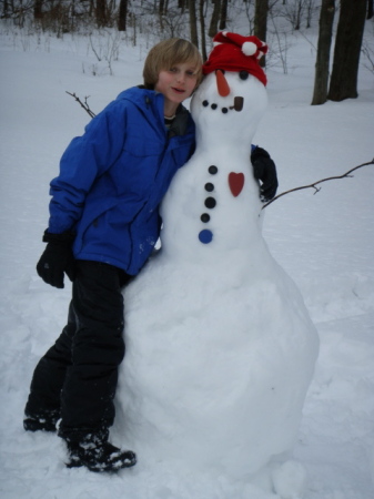 mike and our snowman