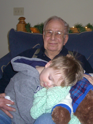 Dad & Brandon - Christmas 2008; Too sweet!