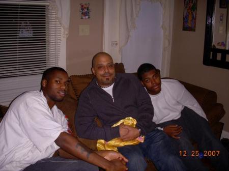 my nephew me in the middle and my son