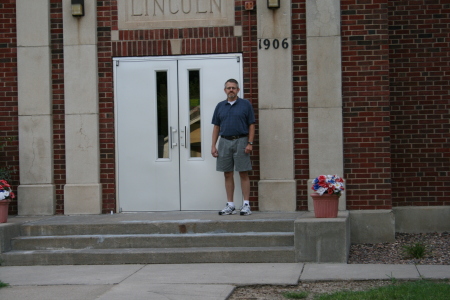 In front of Lincoln School in Hays, KS. 2007