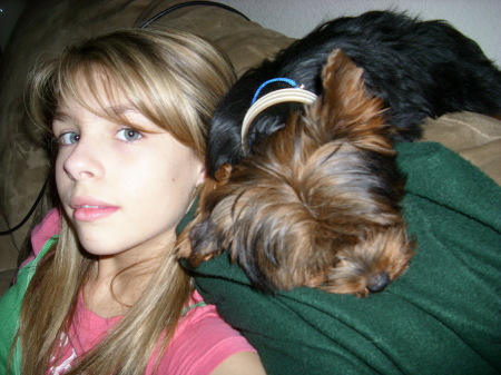 Chesley and JoJo the Yorkie.