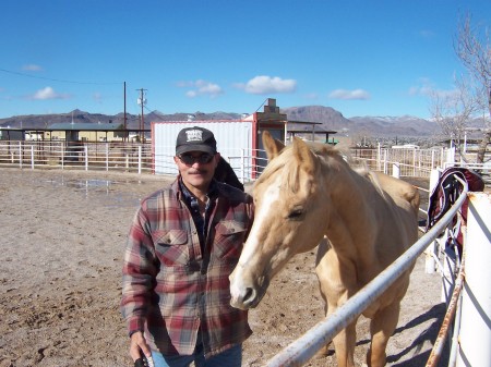 Don and Rudy (our rescue horse)