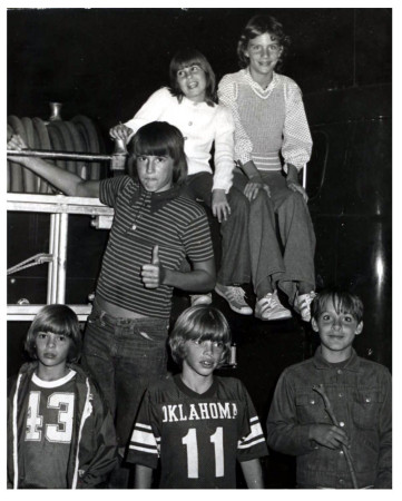 Firetruck at a Football game:  Leslie Barker