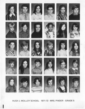 5th Grade Molloy School 1971-72