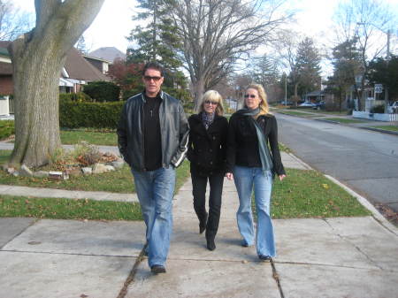 me and Rachel and Mathew heading to the park.