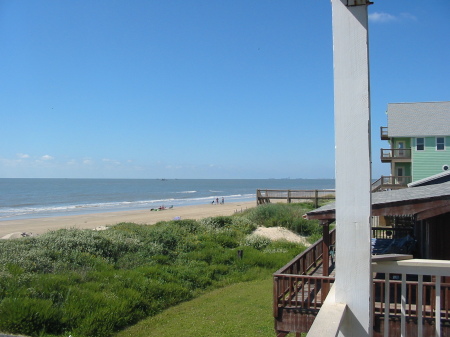 View from the upper balcony of Crystal Beach