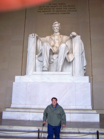 Dwight inside Lincoln Memorial