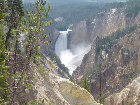 waterfall in yellowstone