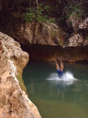 Yours Truly getting wet