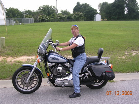 betsy on her hog