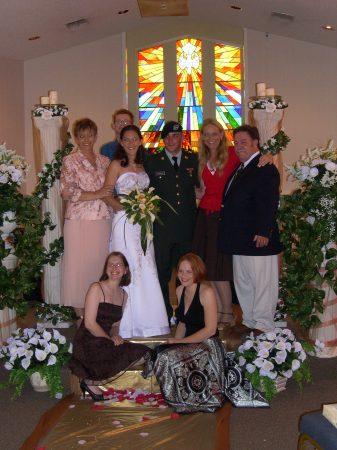 The whole family at my son's wedding