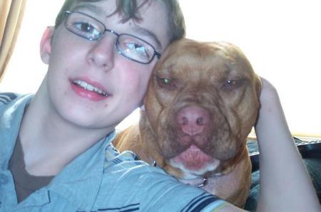 step son lucas and out pitbull shawna