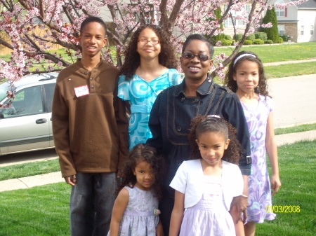 My Grandchildren ,and me at Easter!