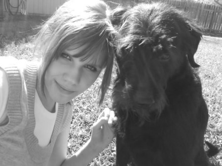 My daughter Laura at 14 and her pup Bud