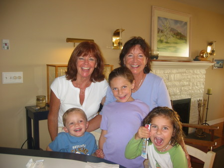 Judy and Valerie with grandkids