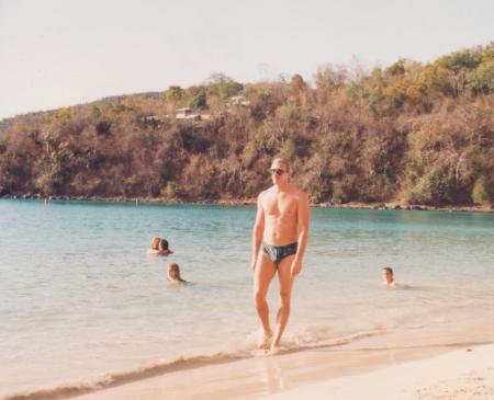 Me on the beach in St. John's Maho Bay USVI