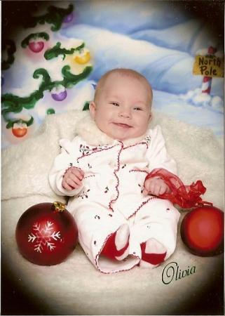 Olivia's first Christmas pic.
