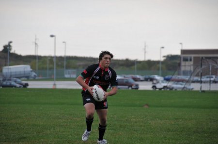 Danny playing Rugby