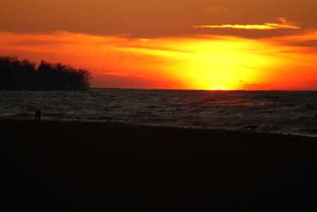 Lake Erie sun set