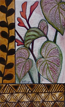 "Begonias" ...Tile assemblage