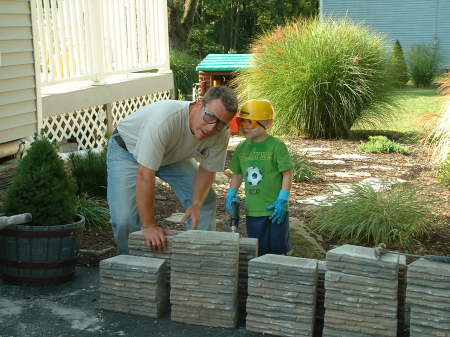 nick and dad working