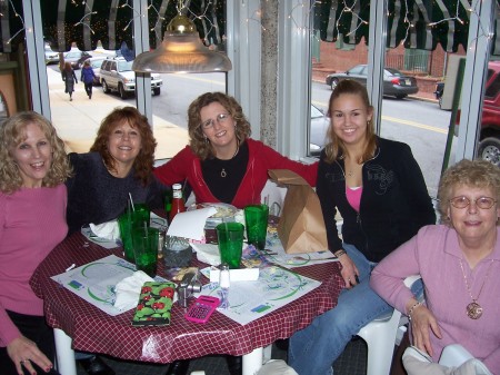 Deb, me, Mary, Beth, Mom at Birthday Lunch