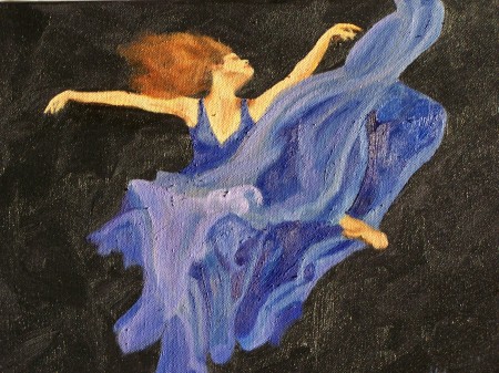 Swirling Blue Dress Dancer