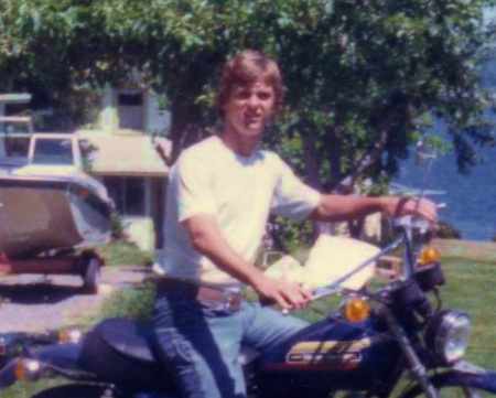 Motorcycle riding teenager - 1975