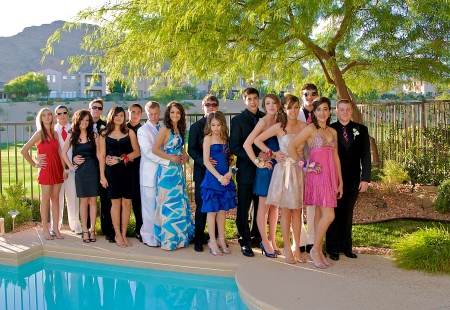 The Class of 2009 around our pool