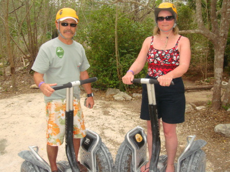 RIDING A SEGWAY THROUGH THE JUNGLE IN MEXICO.