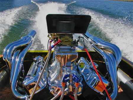 The Beautiful Engine on the Jet Boat