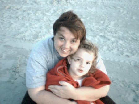 Mommy and Kierstyn at the Beach