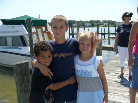 My niece Olivia and sons catching fish.