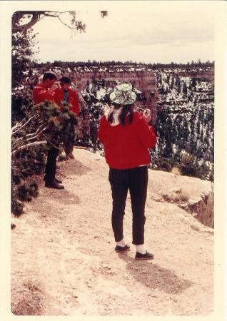 At Grand Canyon before hiking down