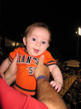 Shane at his first baseball game.