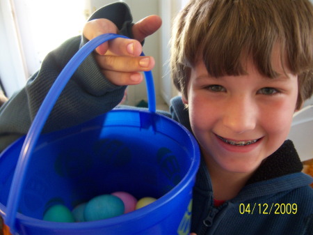 kyle on easter egg hunt