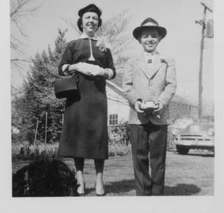 Momma and Jim at Easter in about 1955