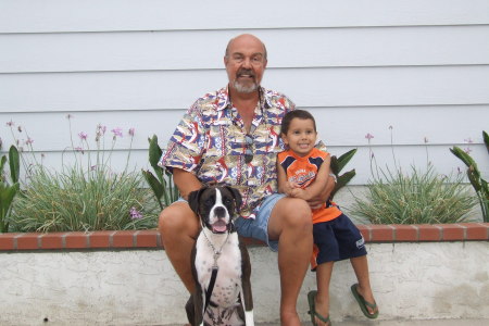 Our grandson Dylan , Bennie and me June '07