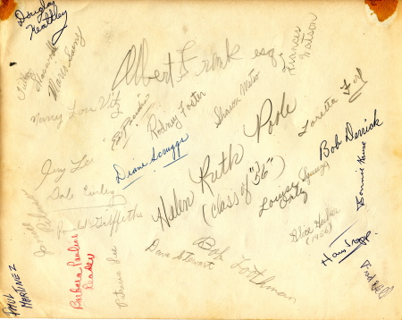 Autographs- Graduating Class of 1956