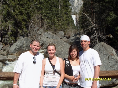 Anthony, Steph, Irene and Tyler at Yosemite
