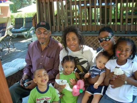 mom and step father with the Tony's grand kids