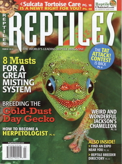 Major artcle in March 2010 Reptiles Magazine