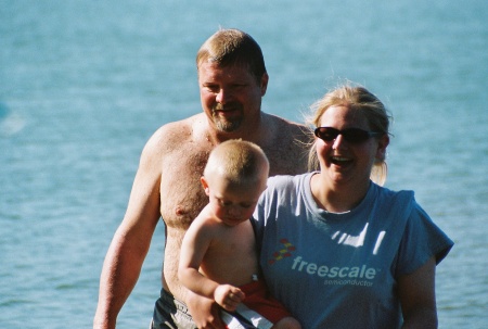 Adrian with Aunti M and PawPaw