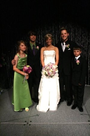 all my children at Lindsey's wedding