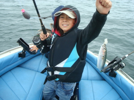 Fishing on our boat