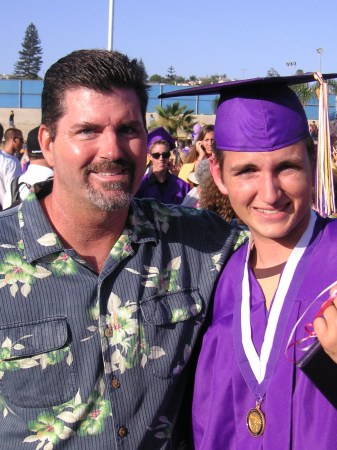 My son and I at his graduation